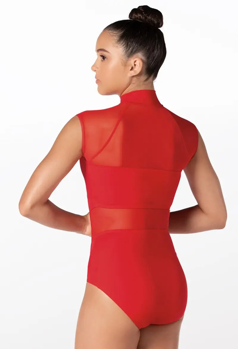 Leotardo Balera Zip-Front Mesh