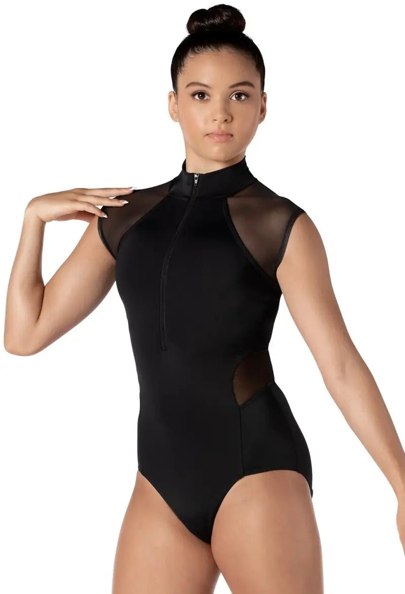 Leotardo Balera Zip-Front Mesh