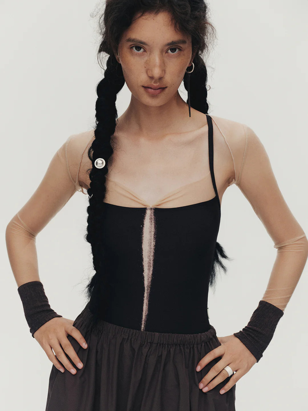 Bolero  Nude Sheer Panelled Sleeve Typha