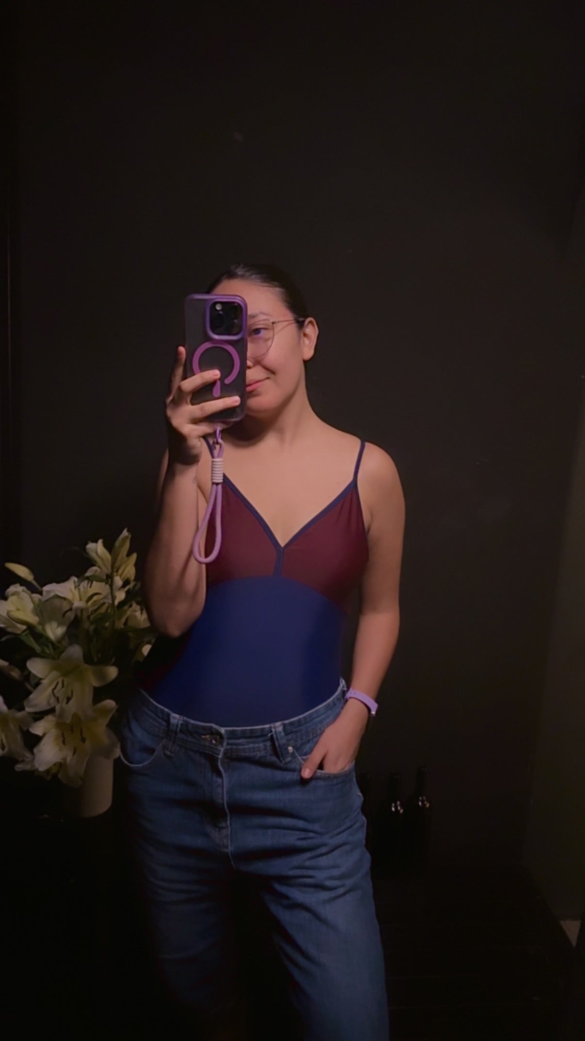 Leotardo bicolor V neck Tammlé
