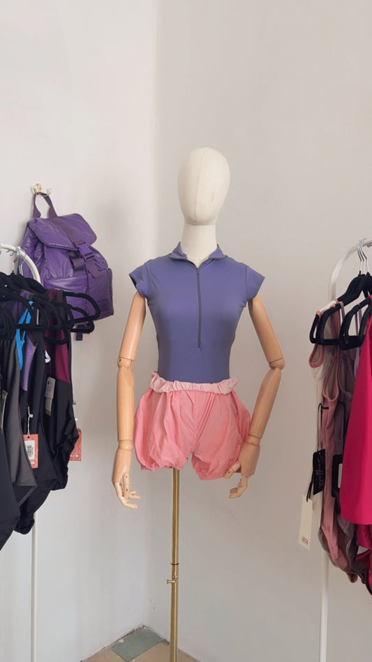 Leotardo Balera Zip Front Strappy Back