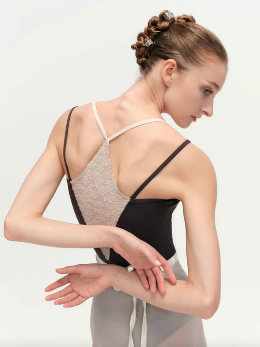 Leotardo Camisole Strap with Diamond-patterned Lace Typha