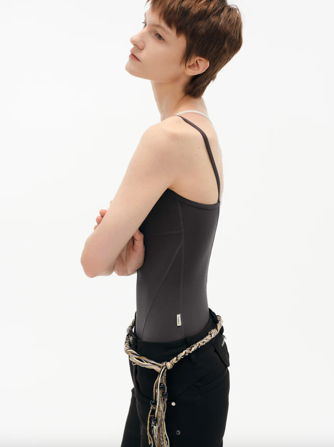 Leotardo Camisole Strap with Diamond-patterned Lace Typha