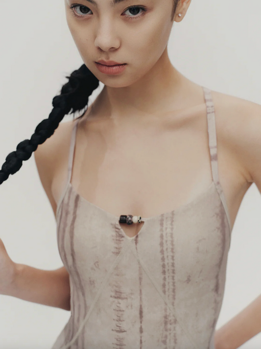 Leotardo Knit Striped Beaded Typha