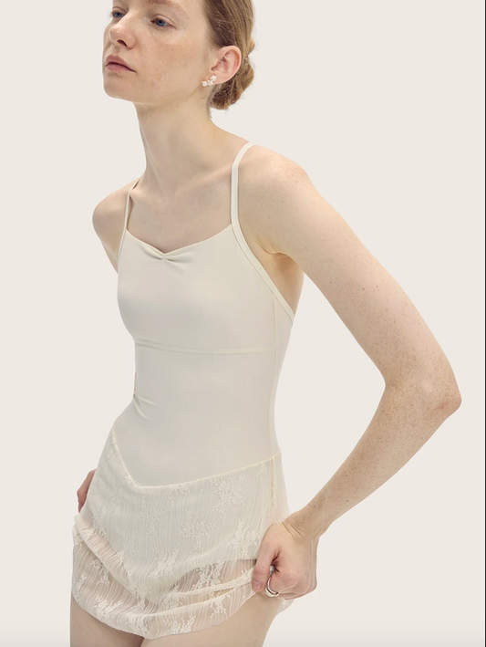 Leotardo Lace V-Waist Skirted Typha