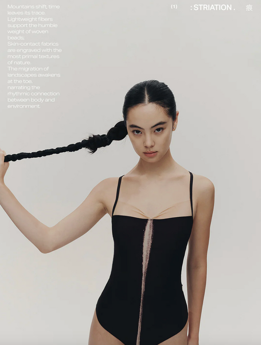 Leotardo Mesh Panelled Printed Typha