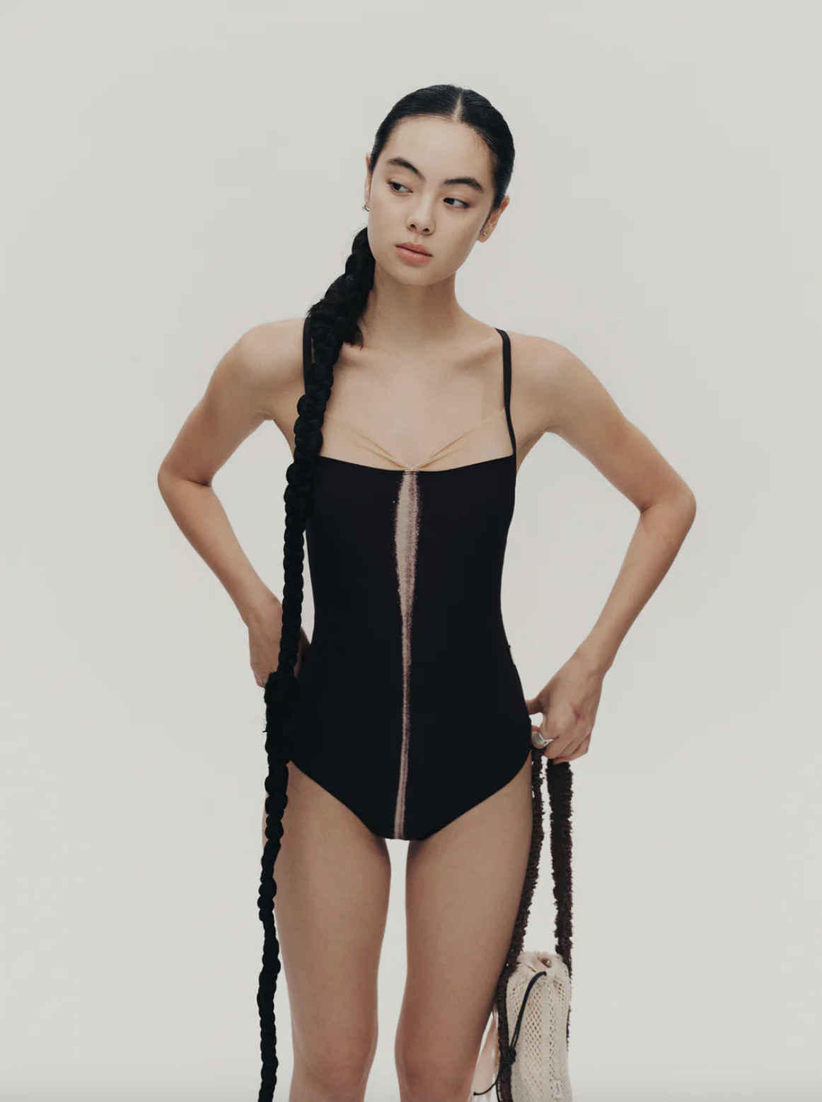 Leotardo Mesh Panelled Printed Typha