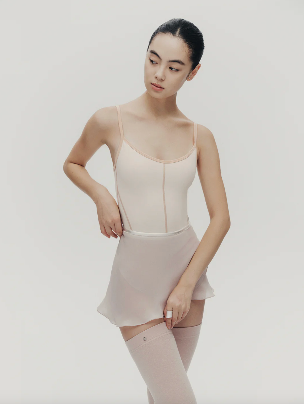 Leotardo Spaghetti Strap Ivory and Peach Color mix Typha